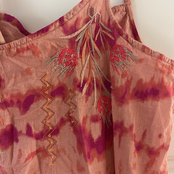 JOHNNY WAS WORKSHOP size small tie die embroidered dress - Picture 4 of 6